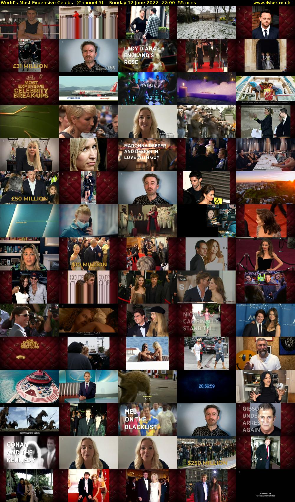World's Most Expensive Celeb... (Channel 5) Sunday 12 June 2022 22:00 - 22:55