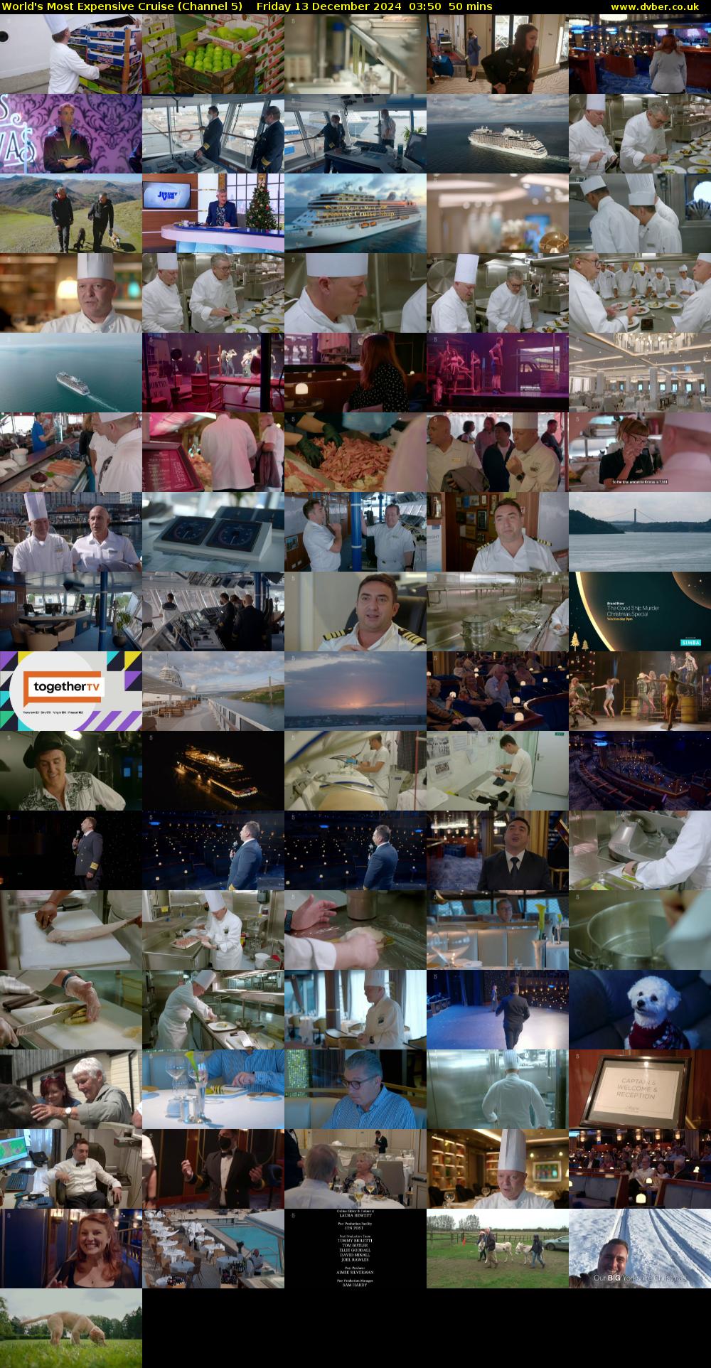 World's Most Expensive Cruise (Channel 5) Friday 13 December 2024 03:50 - 04:40