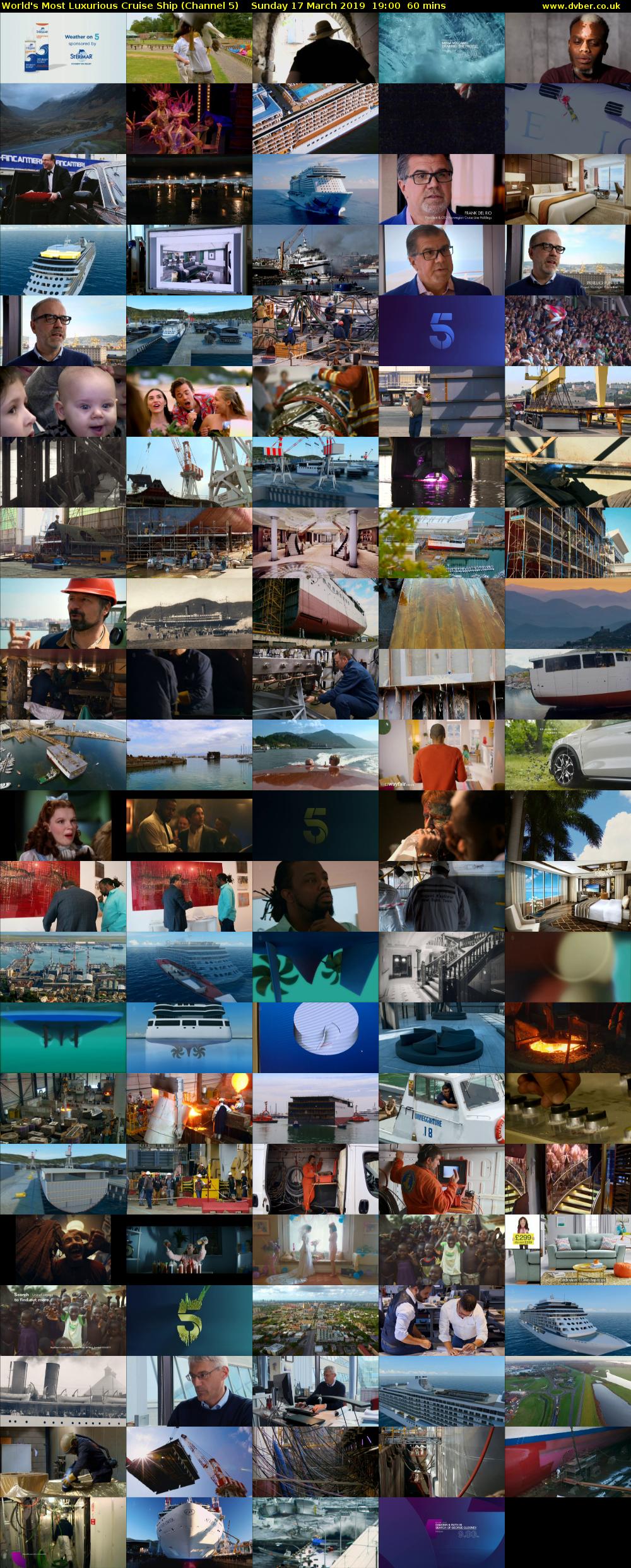 World's Most Luxurious Cruise Ship (Channel 5) Sunday 17 March 2019 19:00 - 20:00
