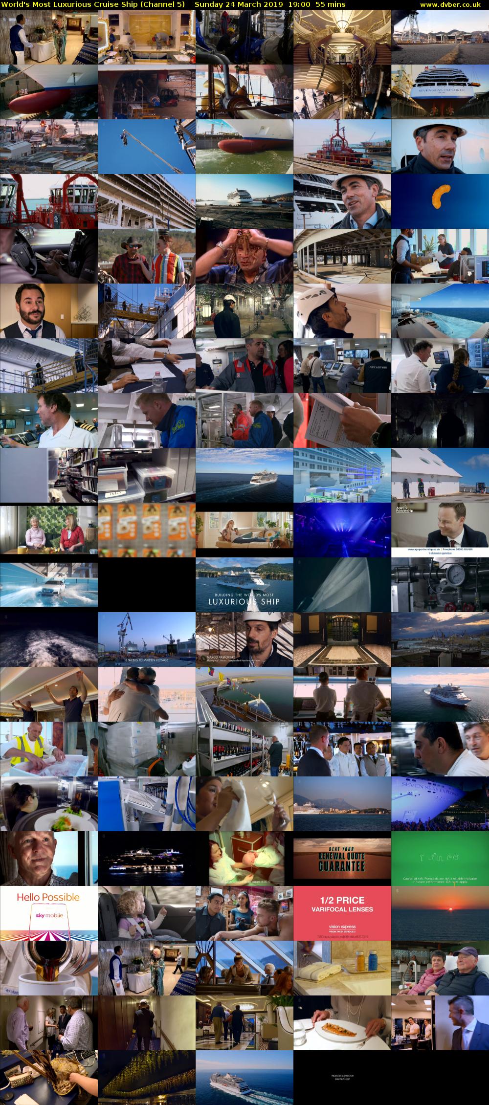 World's Most Luxurious Cruise Ship (Channel 5) Sunday 24 March 2019 19:00 - 19:55