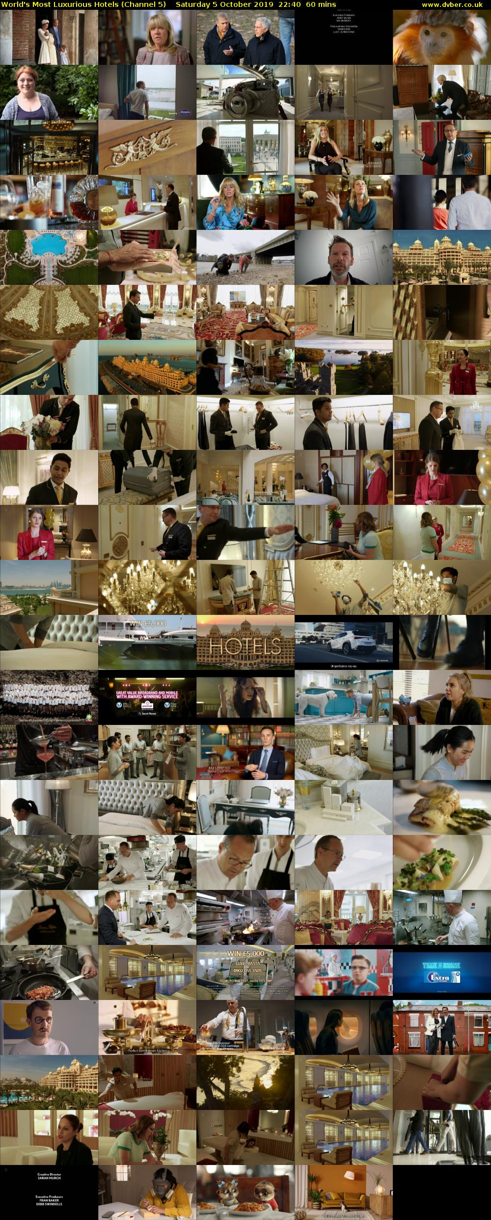 World's Most Luxurious Hotels (Channel 5) Saturday 5 October 2019 22:40 - 23:40