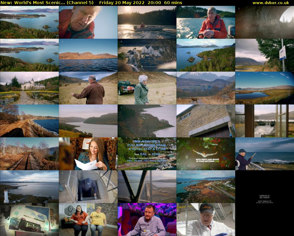 World's Most Scenic... (Channel 5) Friday 20 May 2022 20:00 - 21:00