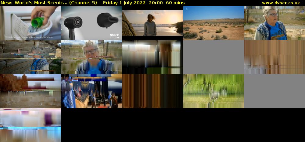 World's Most Scenic... (Channel 5) Friday 1 July 2022 20:00 - 21:00
