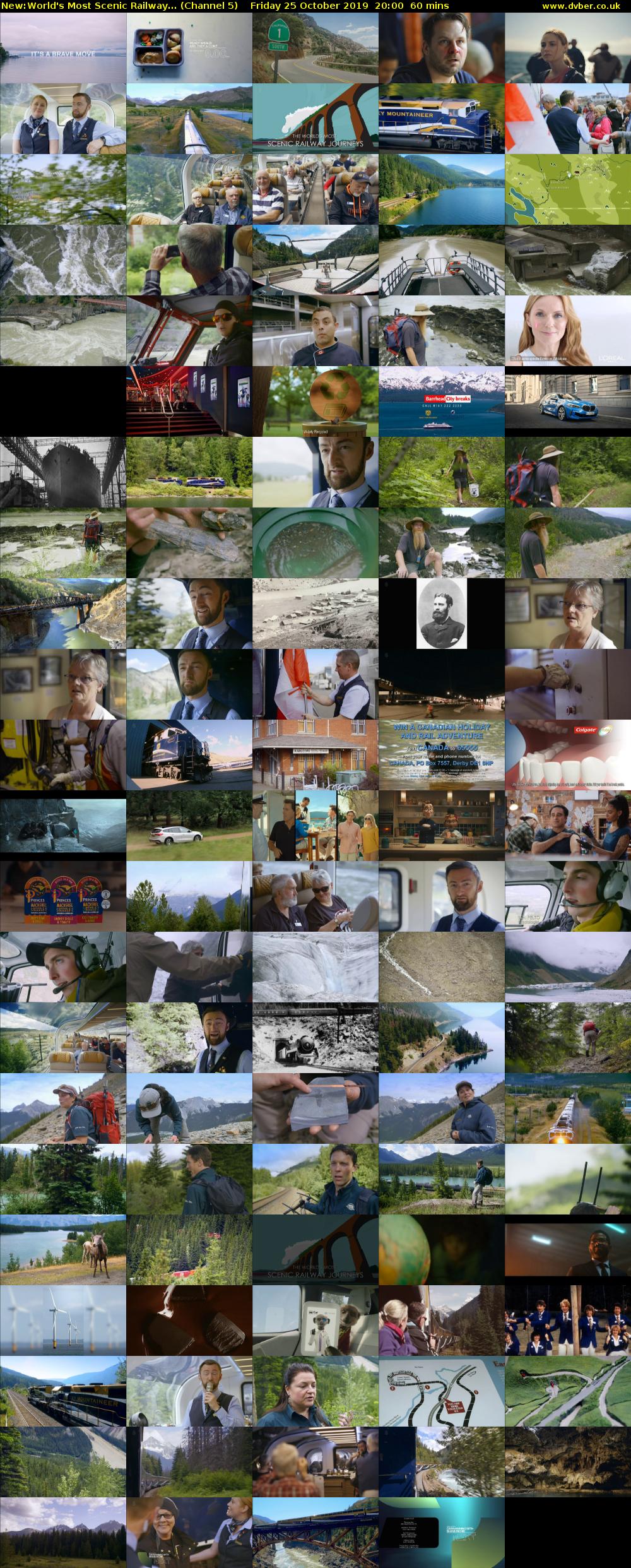 World's Most Scenic Railway... (Channel 5) Friday 25 October 2019 20:00 - 21:00