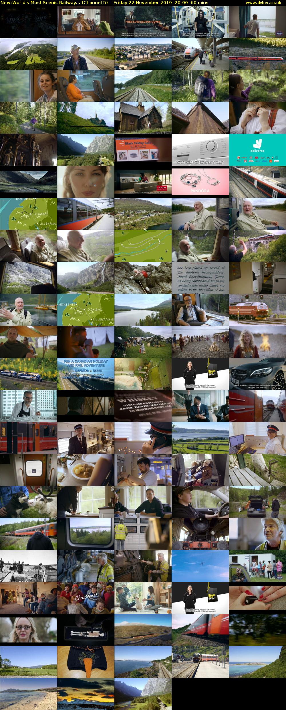 World's Most Scenic Railway... (Channel 5) Friday 22 November 2019 20:00 - 21:00