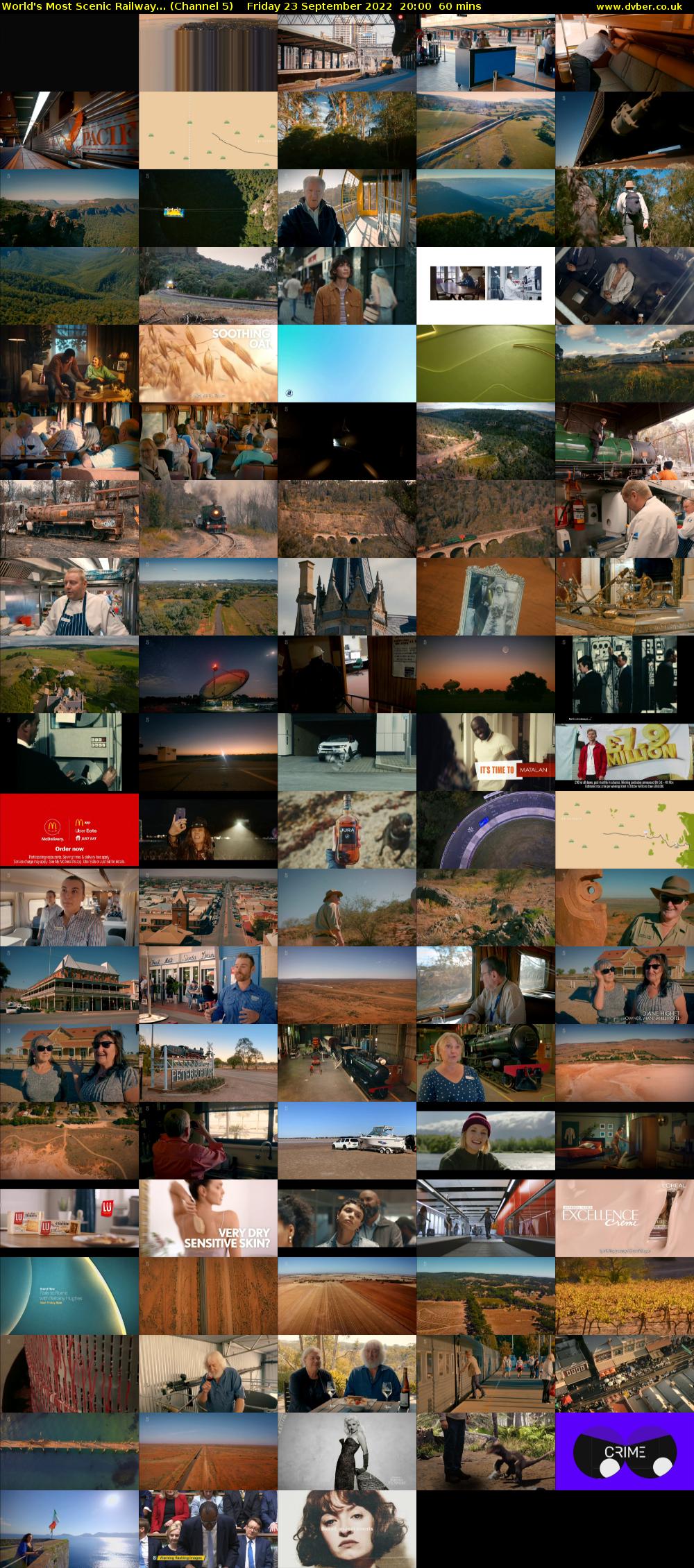 World's Most Scenic Railway... (Channel 5) Friday 23 September 2022 20:00 - 21:00
