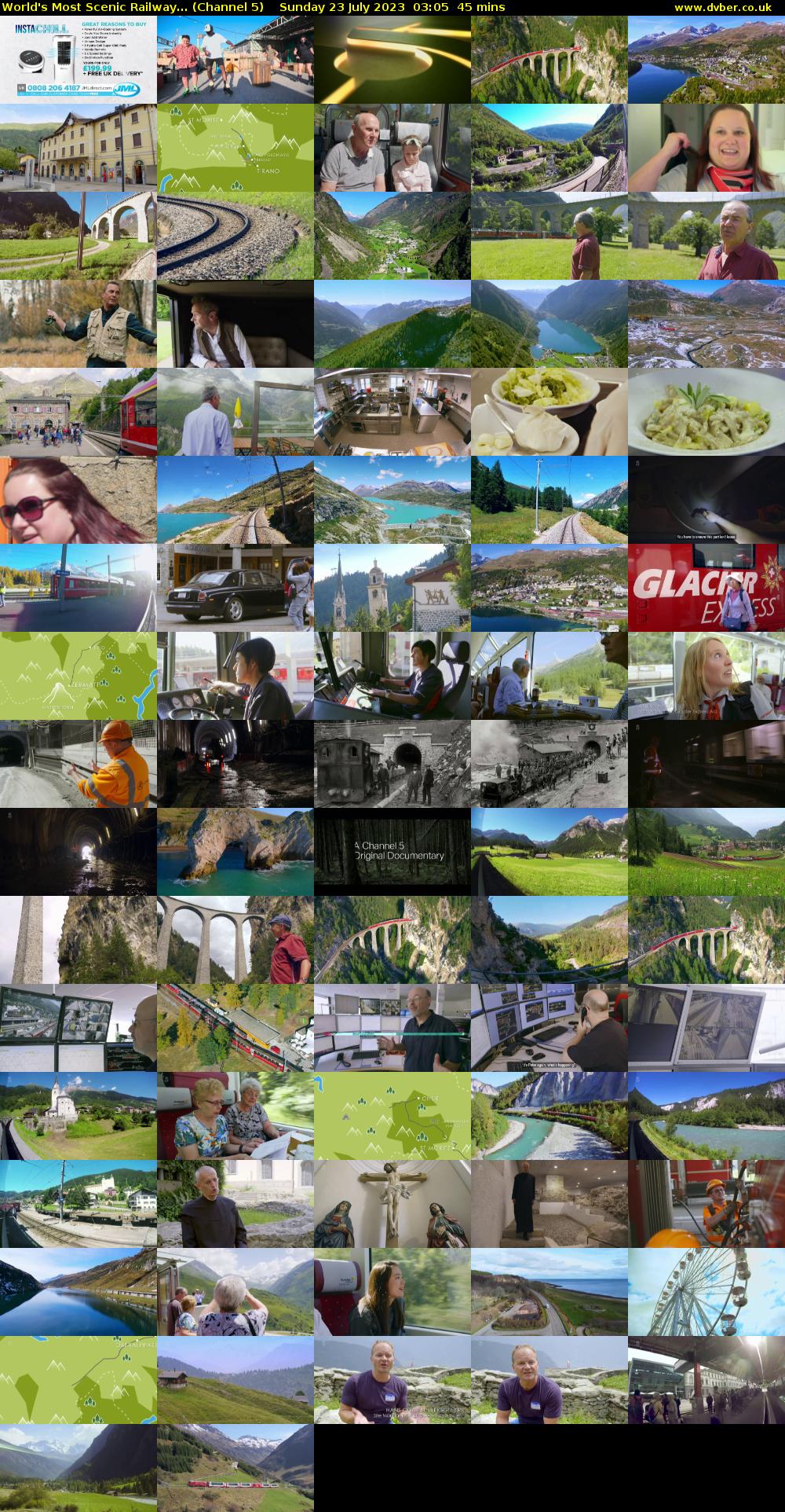 World's Most Scenic Railway... (Channel 5) Sunday 23 July 2023 03:05 - 03:50