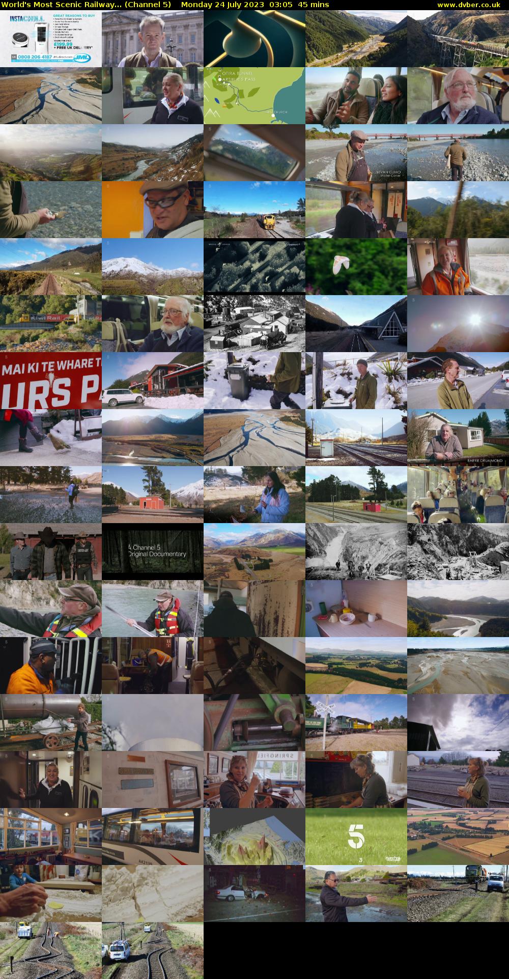 World's Most Scenic Railway... (Channel 5) Monday 24 July 2023 03:05 - 03:50