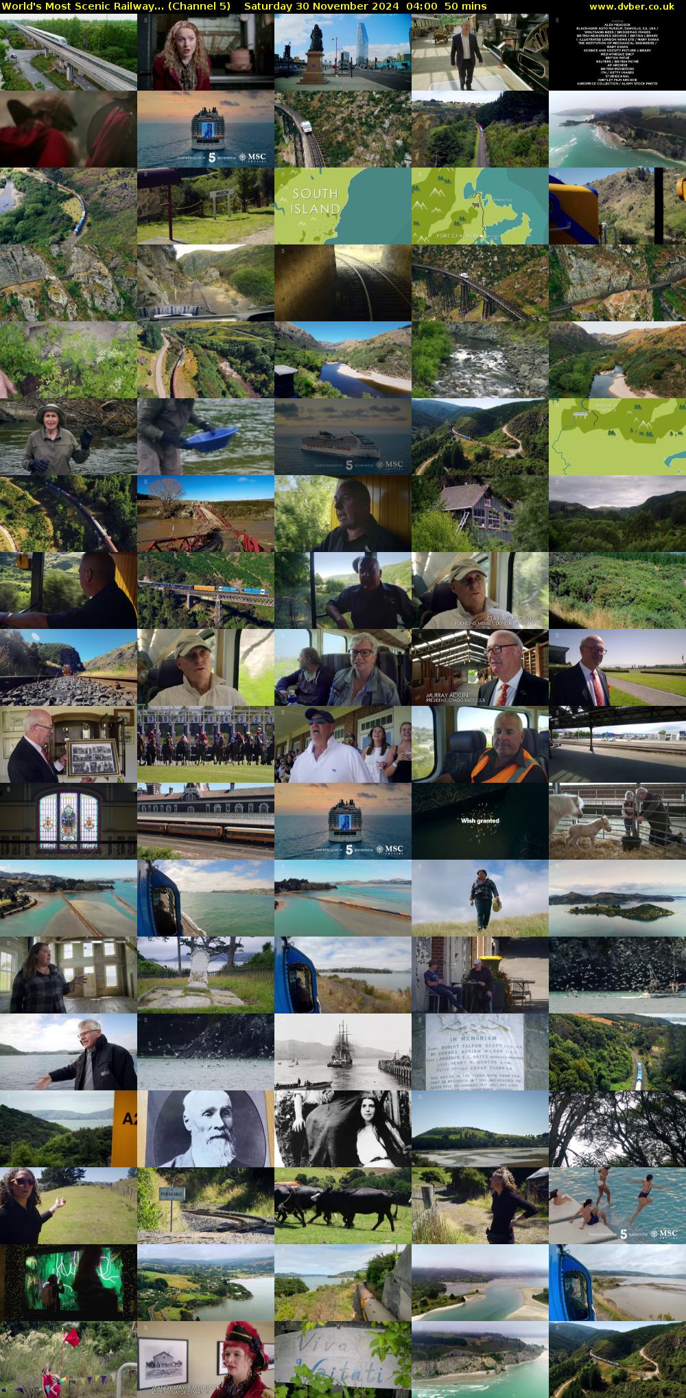 World's Most Scenic Railway... (Channel 5) Saturday 30 November 2024 04:00 - 04:50