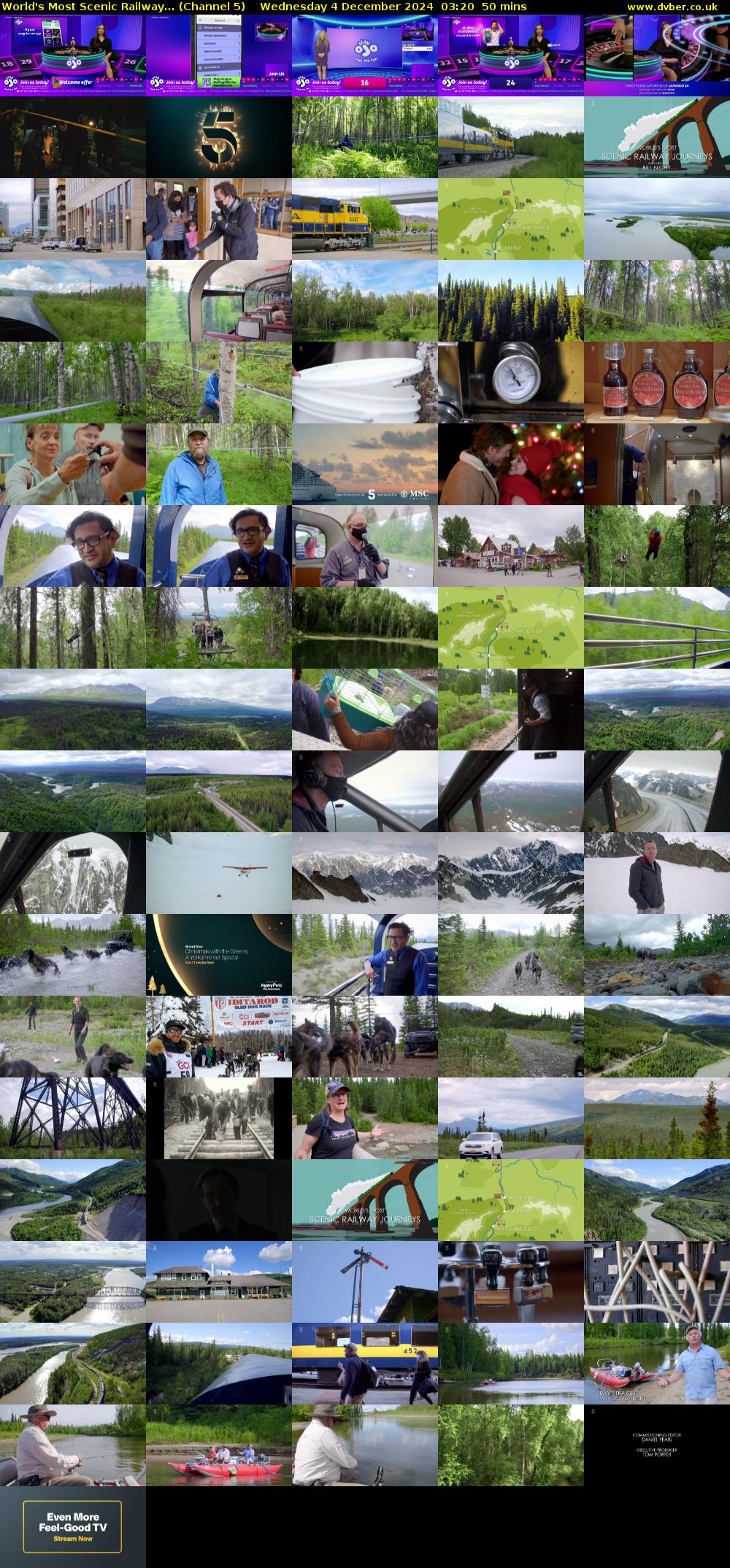 World's Most Scenic Railway... (Channel 5) Wednesday 4 December 2024 03:20 - 04:10