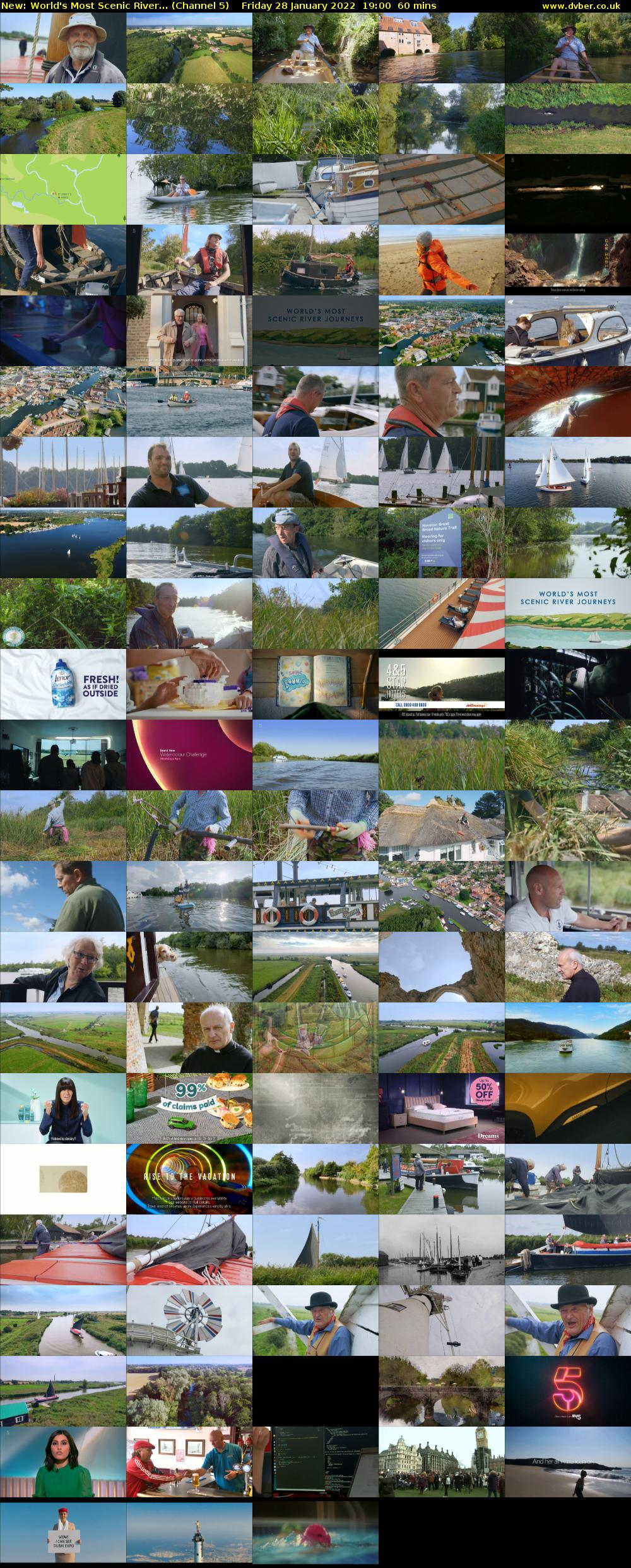 World's Most Scenic River... (Channel 5) Friday 28 January 2022 19:00 - 20:00