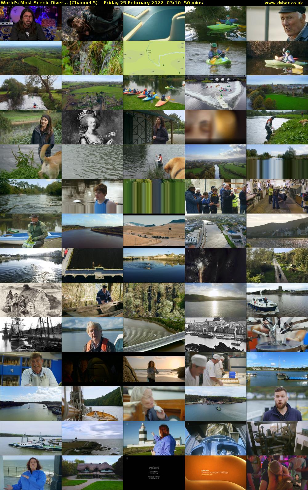 World's Most Scenic River... (Channel 5) Friday 25 February 2022 03:10 - 04:00