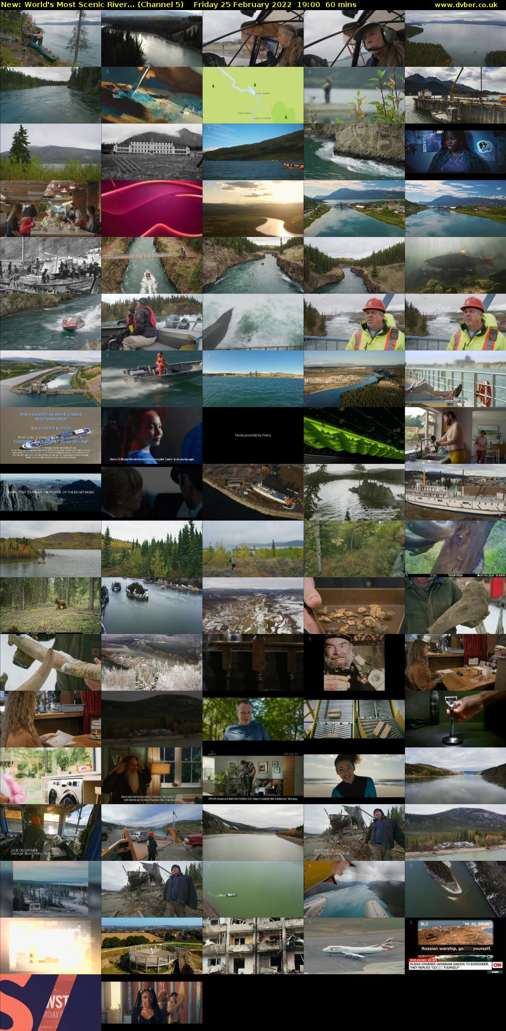 World's Most Scenic River... (Channel 5) Friday 25 February 2022 19:00 - 20:00