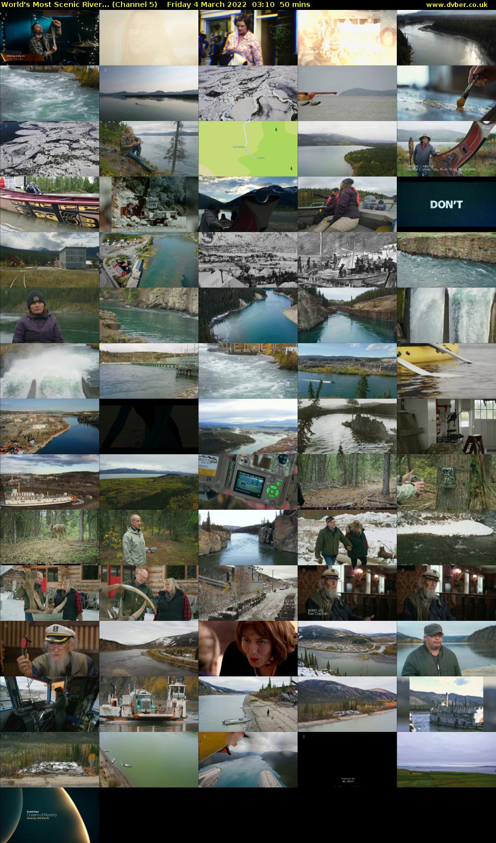 World's Most Scenic River... (Channel 5) Friday 4 March 2022 03:10 - 04:00