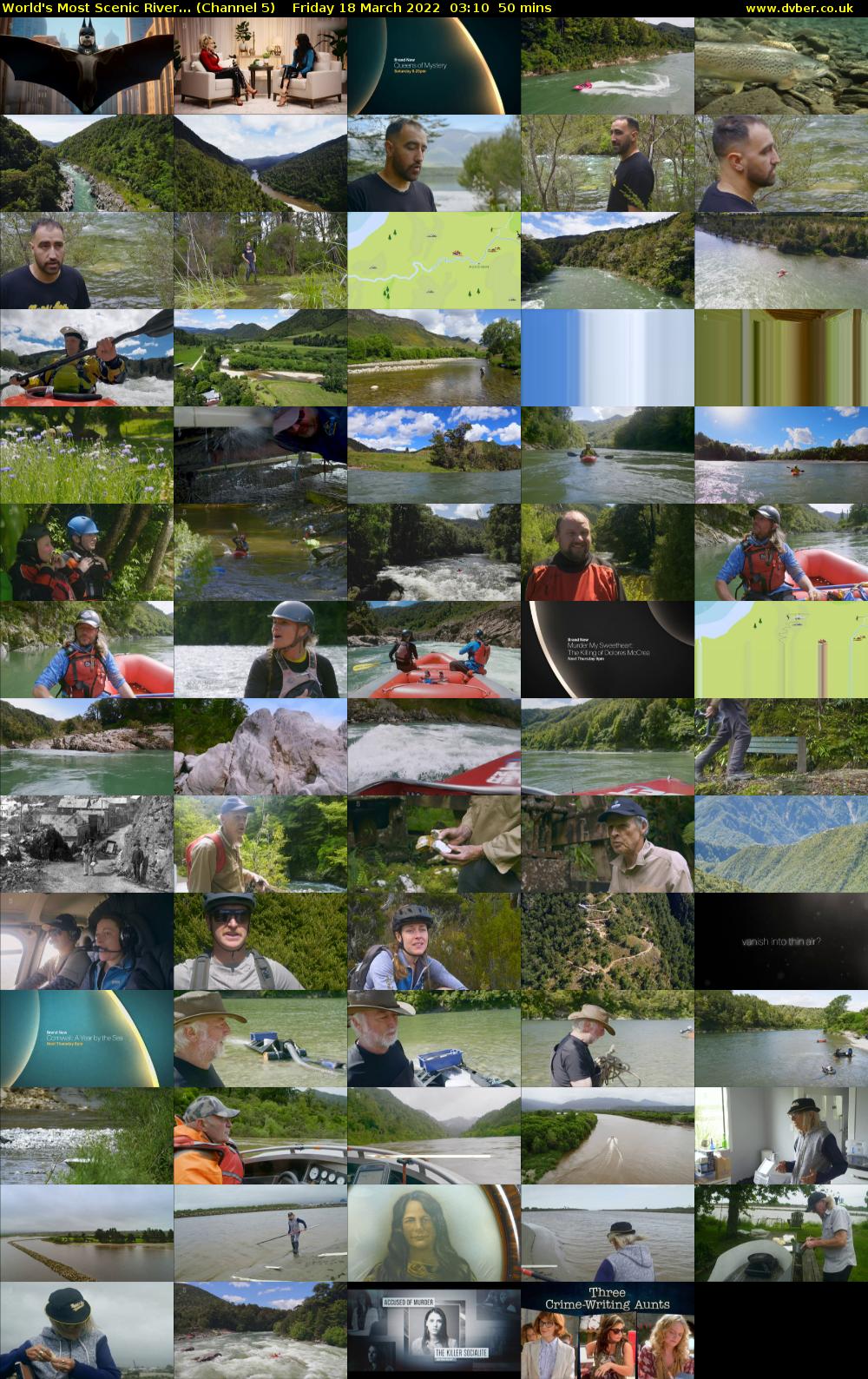 World's Most Scenic River... (Channel 5) Friday 18 March 2022 03:10 - 04:00