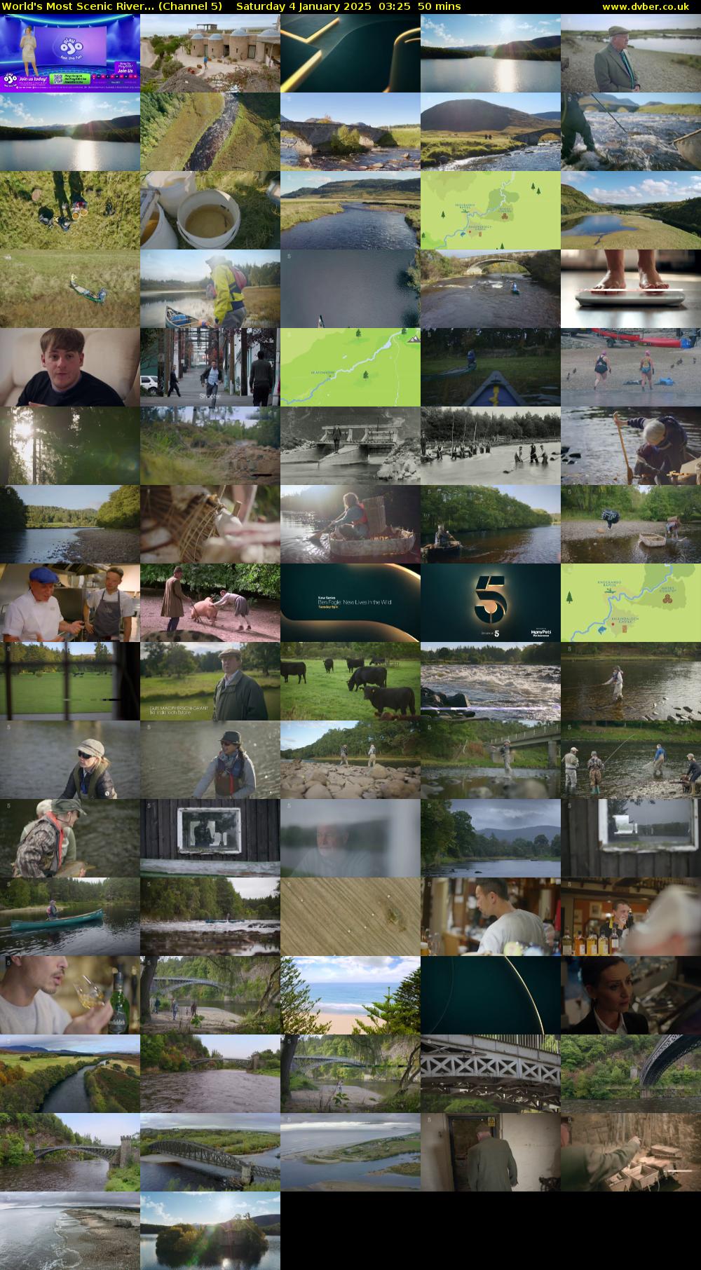 World's Most Scenic River... (Channel 5) Saturday 4 January 2025 03:25 - 04:15