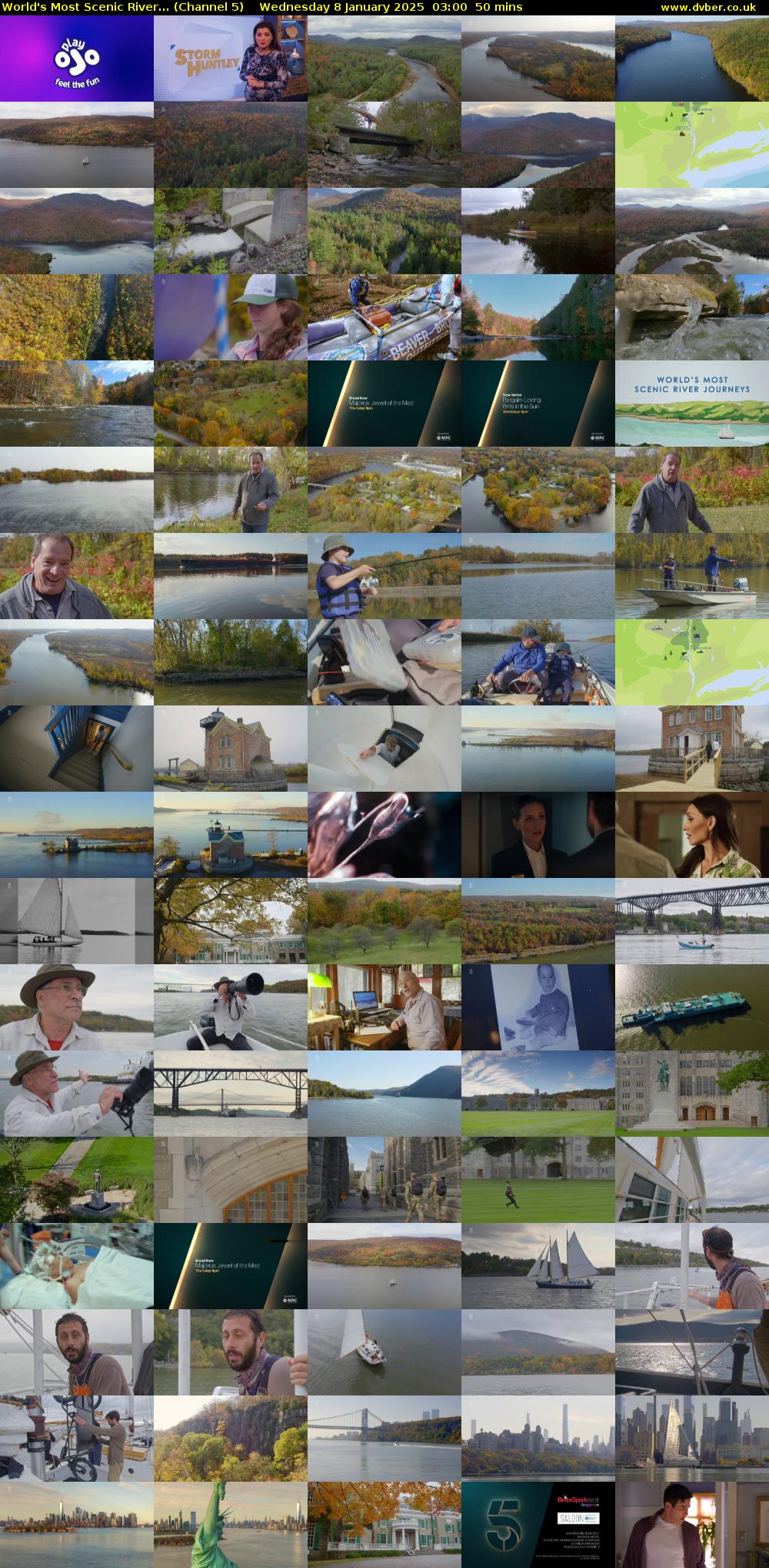 World's Most Scenic River... (Channel 5) Wednesday 8 January 2025 03:00 - 03:50