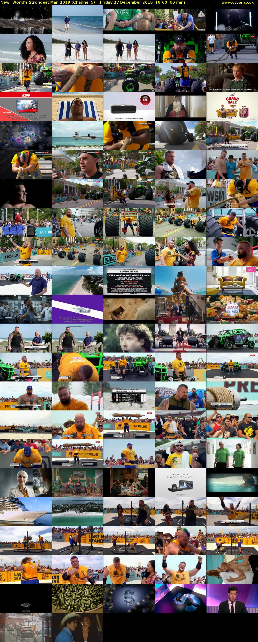 World's Strongest Man 2019 (Channel 5) Friday 27 December 2019 19:00 - 20:00