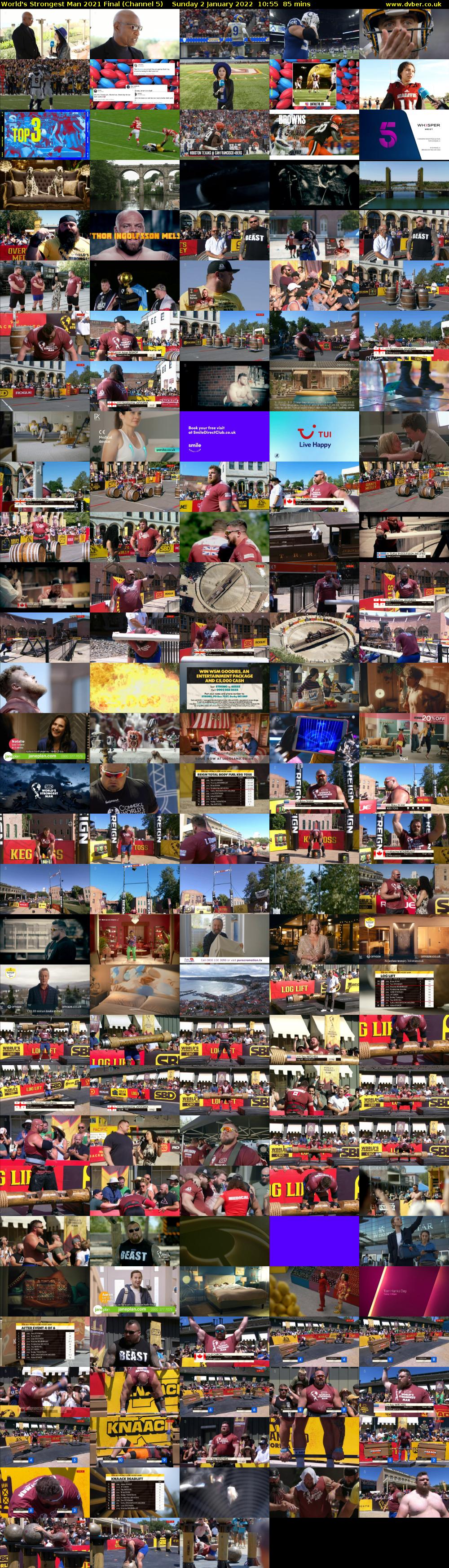World's Strongest Man 2021 Final (Channel 5) Sunday 2 January 2022 10:55 - 12:20