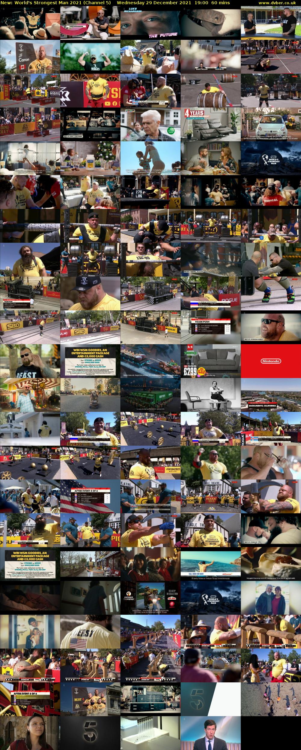World's Strongest Man 2021 (Channel 5) Wednesday 29 December 2021 19:00 - 20:00
