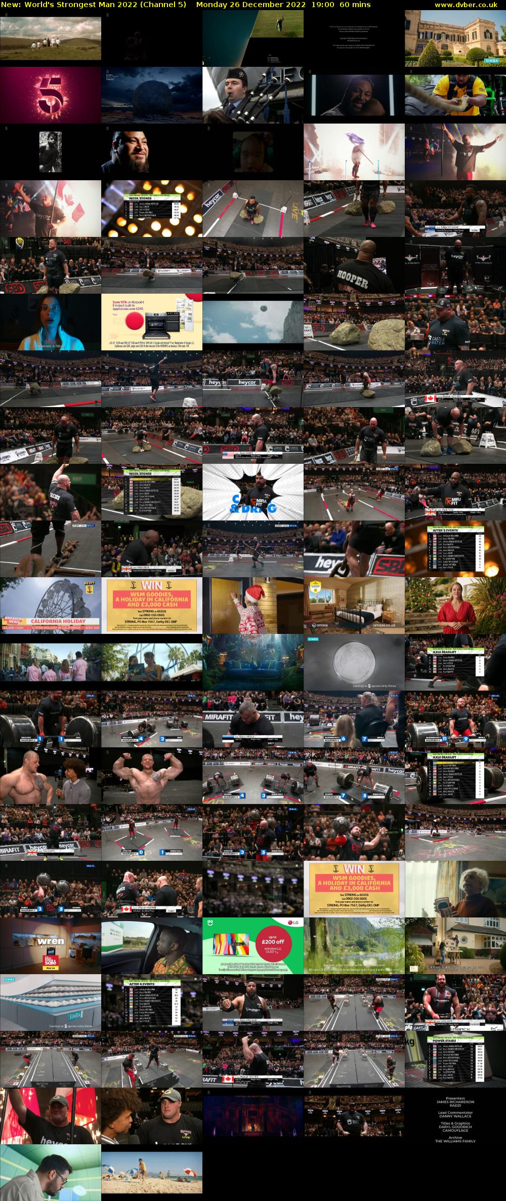 World's Strongest Man 2022 (Channel 5) Monday 26 December 2022 19:00 - 20:00