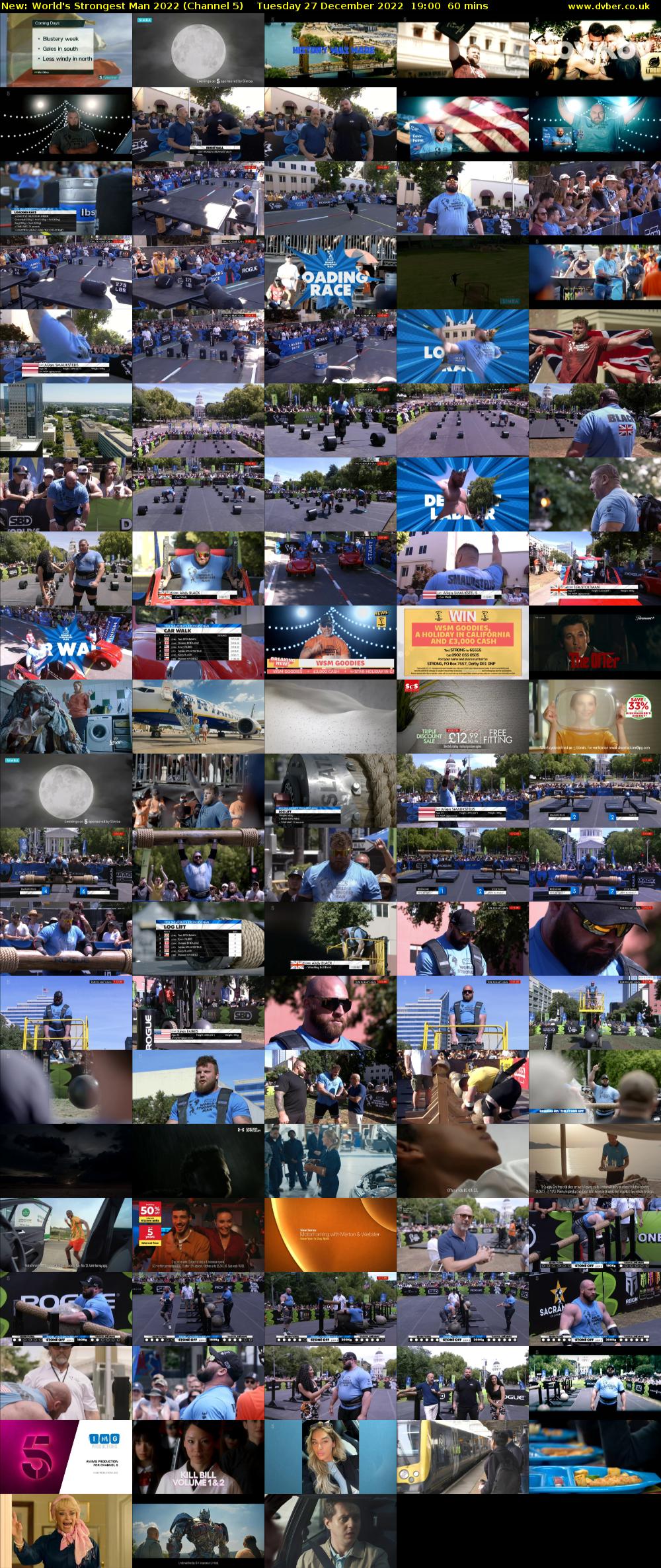 World's Strongest Man 2022 (Channel 5) Tuesday 27 December 2022 19:00 - 20:00