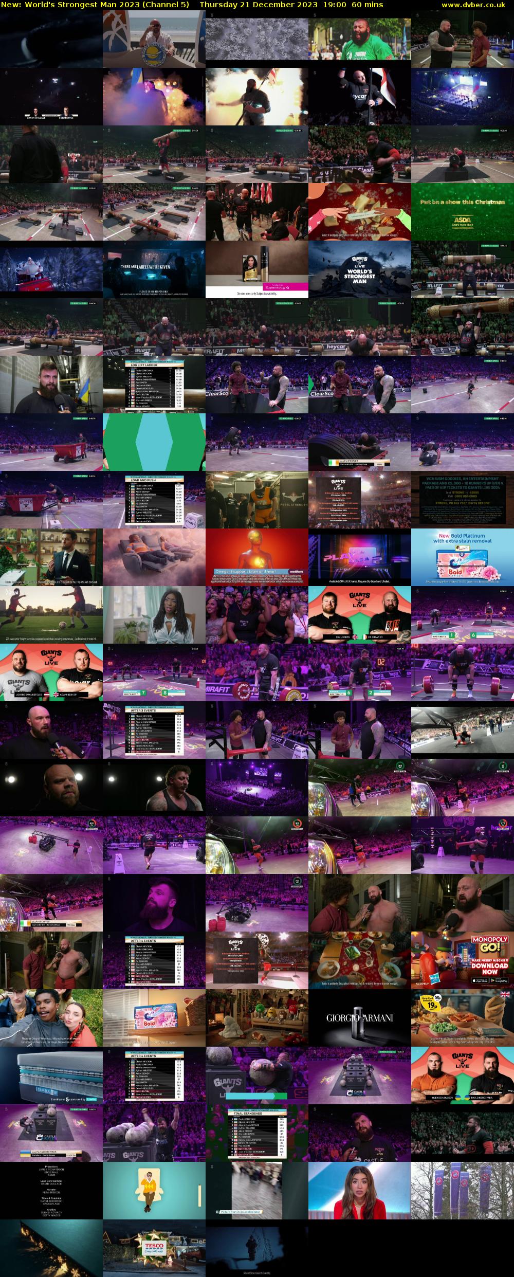 World's Strongest Man 2023 (Channel 5) Thursday 21 December 2023 19:00 - 20:00