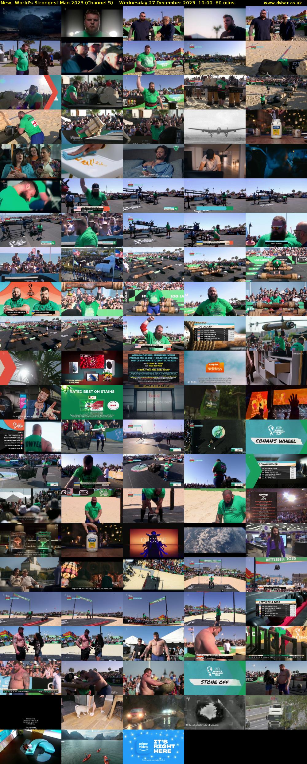 World's Strongest Man 2023 (Channel 5) Wednesday 27 December 2023 19:00 - 20:00