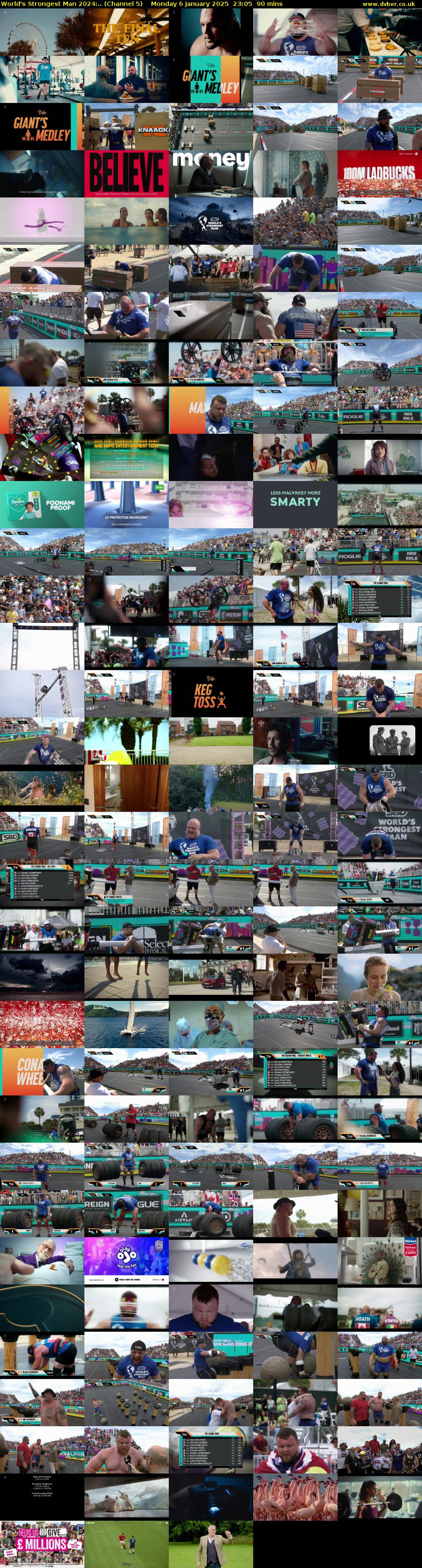 World's Strongest Man 2024:.. (Channel 5) Monday 6 January 2025 23:05 - 00:35