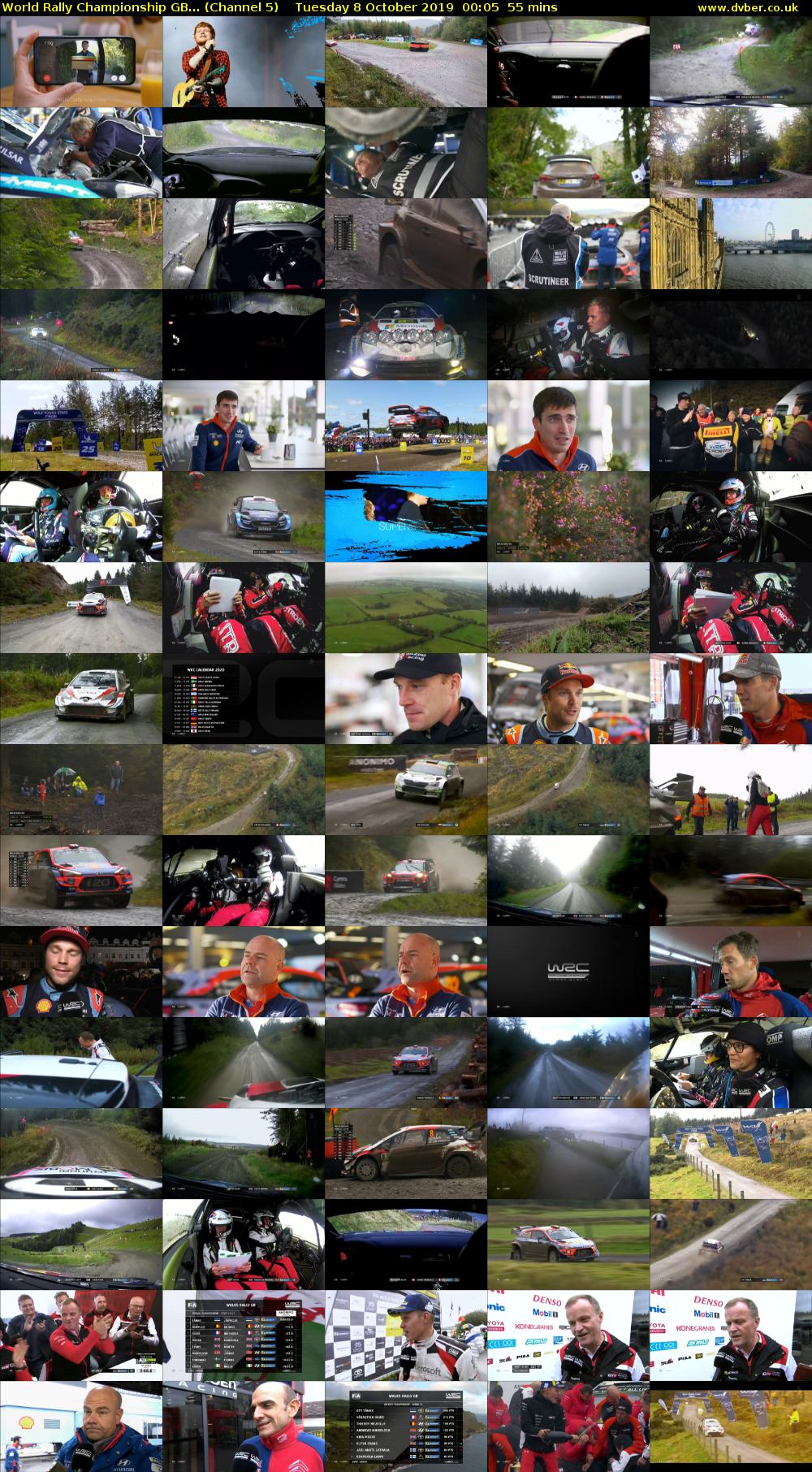 World Rally Championship GB... (Channel 5) Tuesday 8 October 2019 00:05 - 01:00