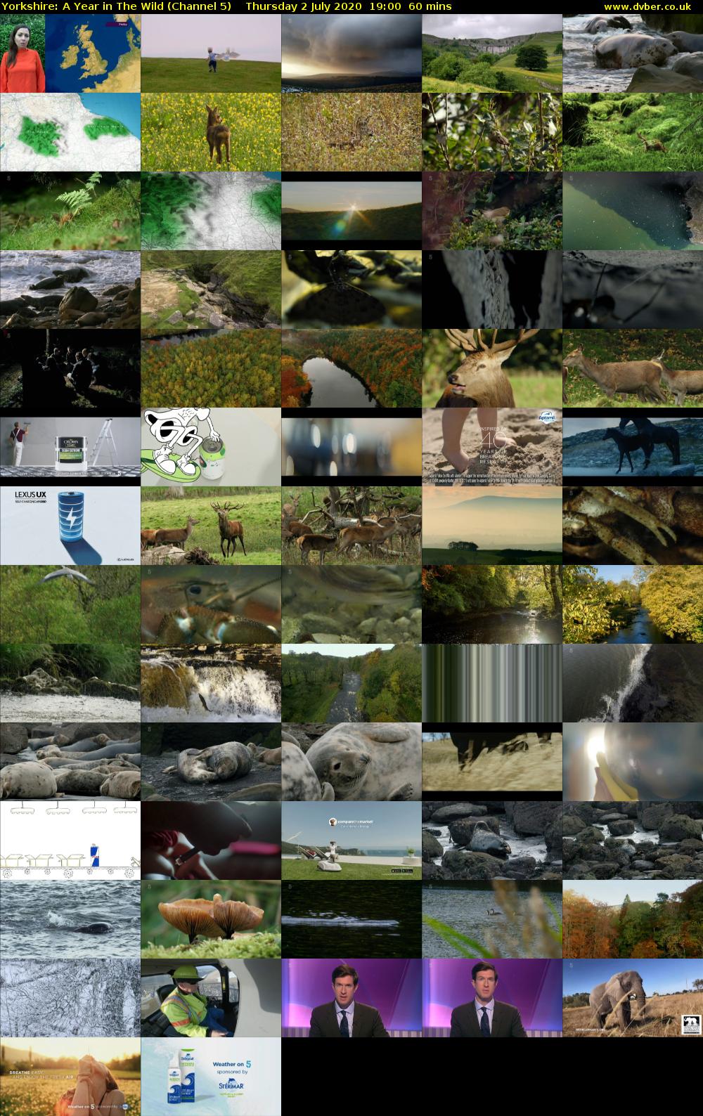 Yorkshire: A Year in The Wild (Channel 5) Thursday 2 July 2020 19:00 - 20:00