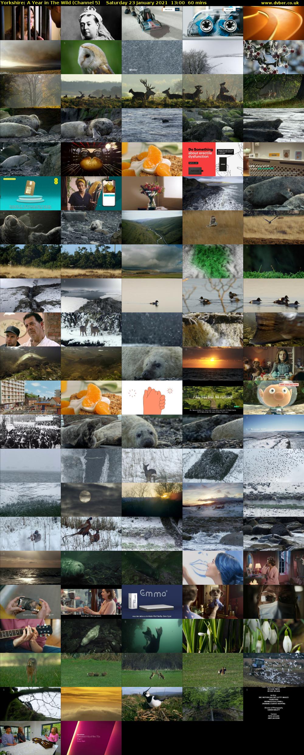 Yorkshire: A Year in The Wild (Channel 5) Saturday 23 January 2021 13:00 - 14:00