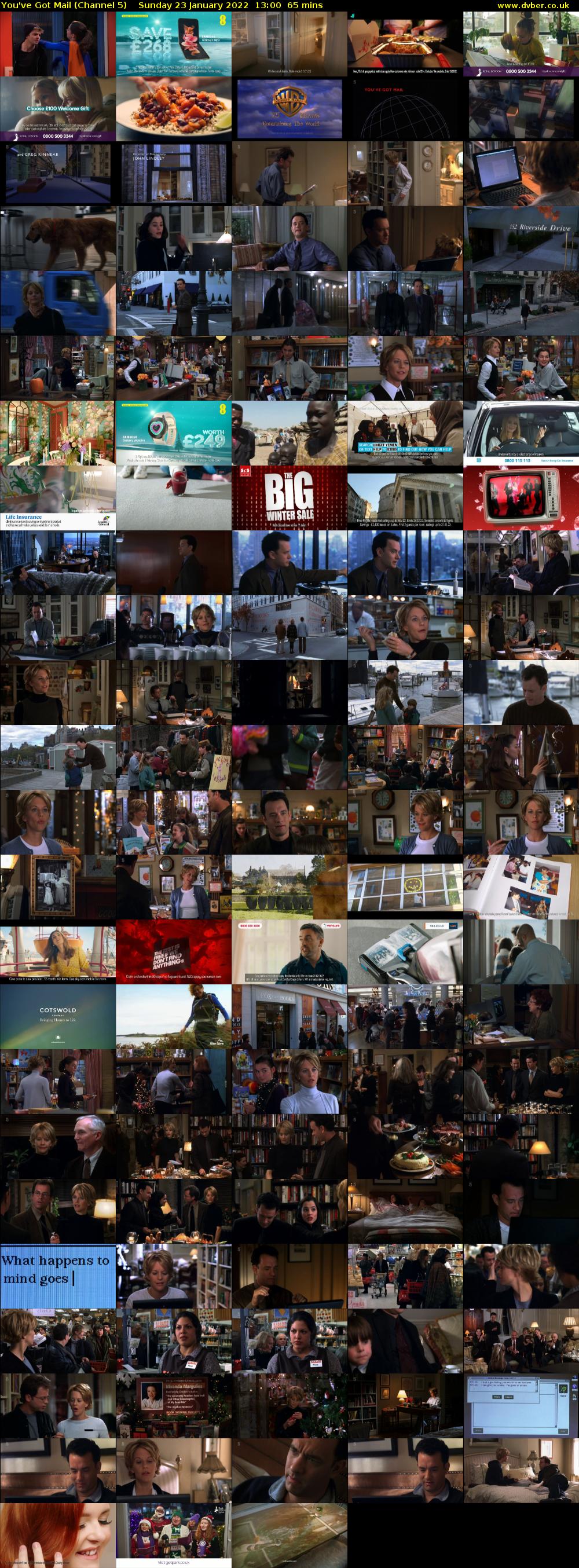 You've Got Mail (Channel 5) Sunday 23 January 2022 13:00 - 14:05
