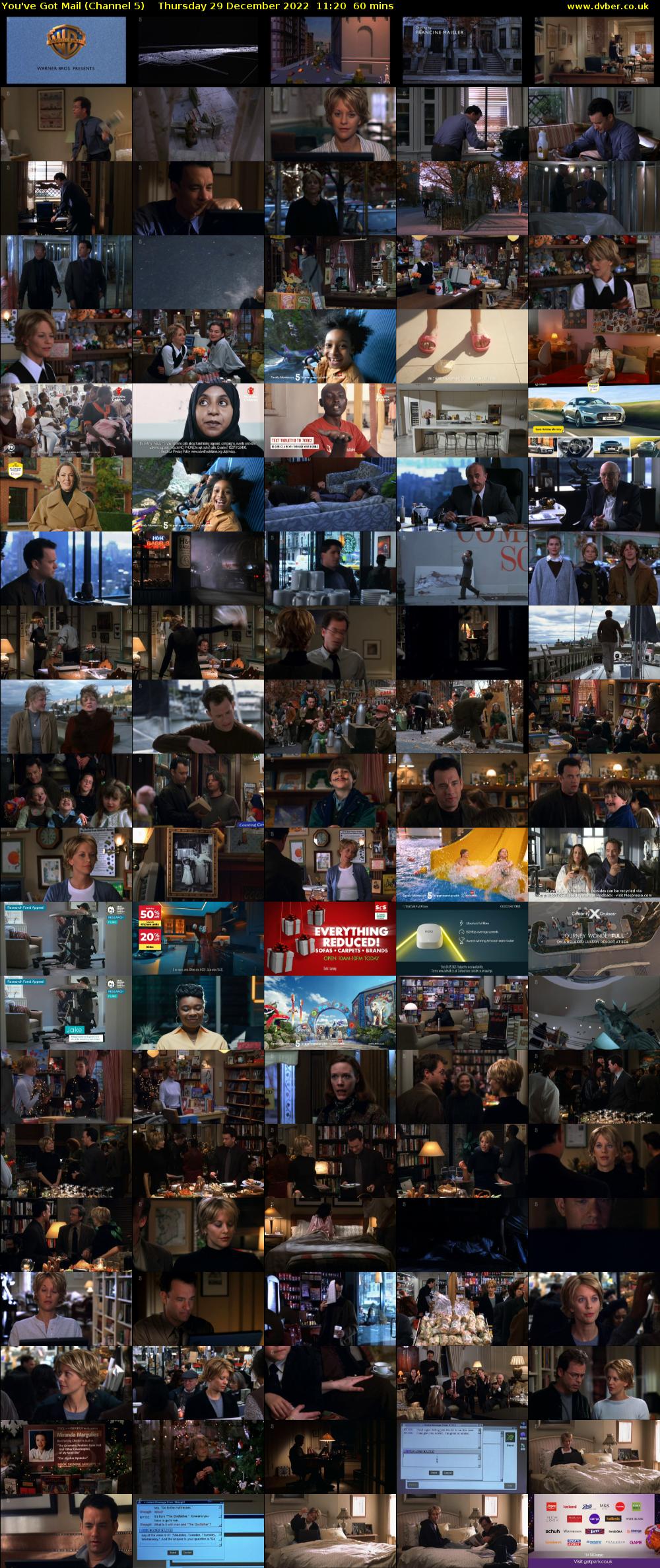 You've Got Mail (Channel 5) Thursday 29 December 2022 11:20 - 12:20