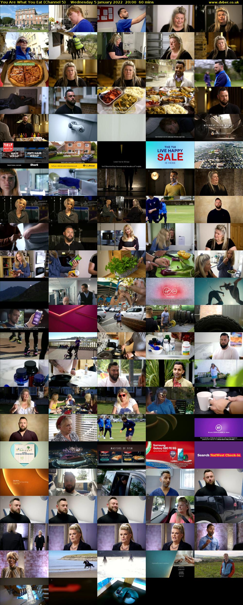 You Are What You Eat (Channel 5) Wednesday 5 January 2022 20:00 - 21:00