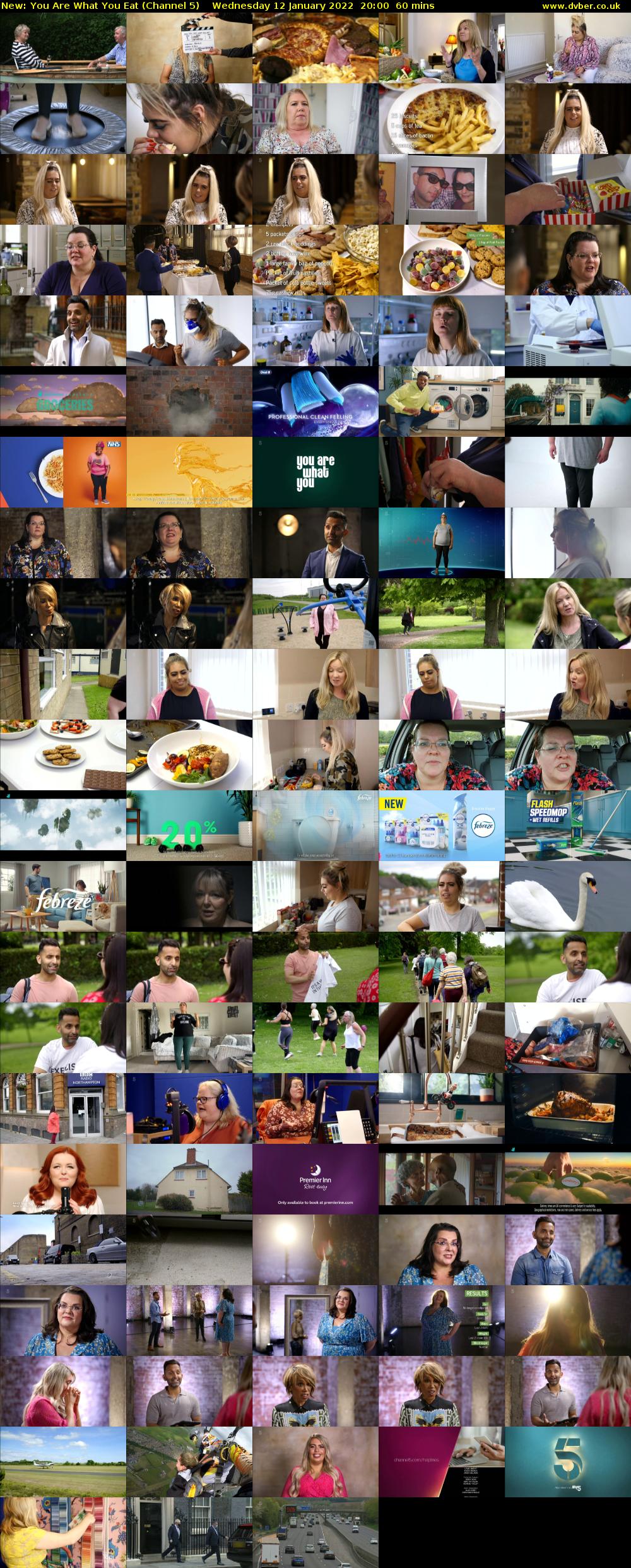 You Are What You Eat (Channel 5) Wednesday 12 January 2022 20:00 - 21:00