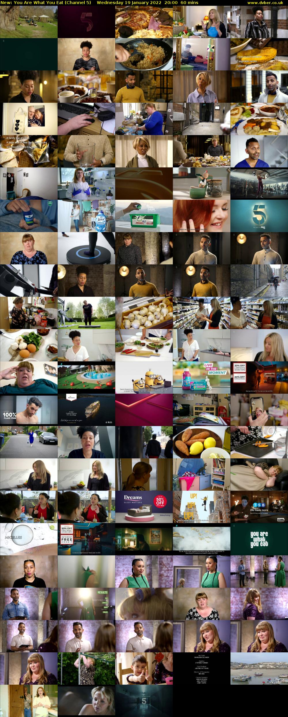 You Are What You Eat (Channel 5) Wednesday 19 January 2022 20:00 - 21:00