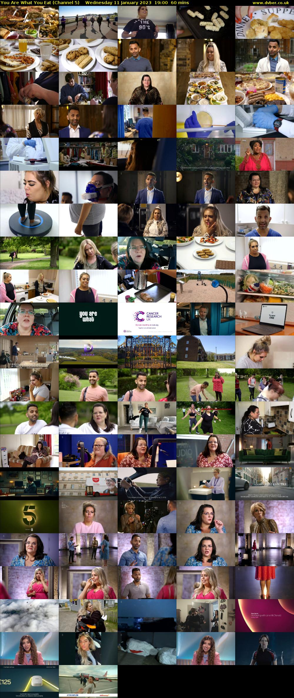 You Are What You Eat (Channel 5) Wednesday 11 January 2023 19:00 - 20:00