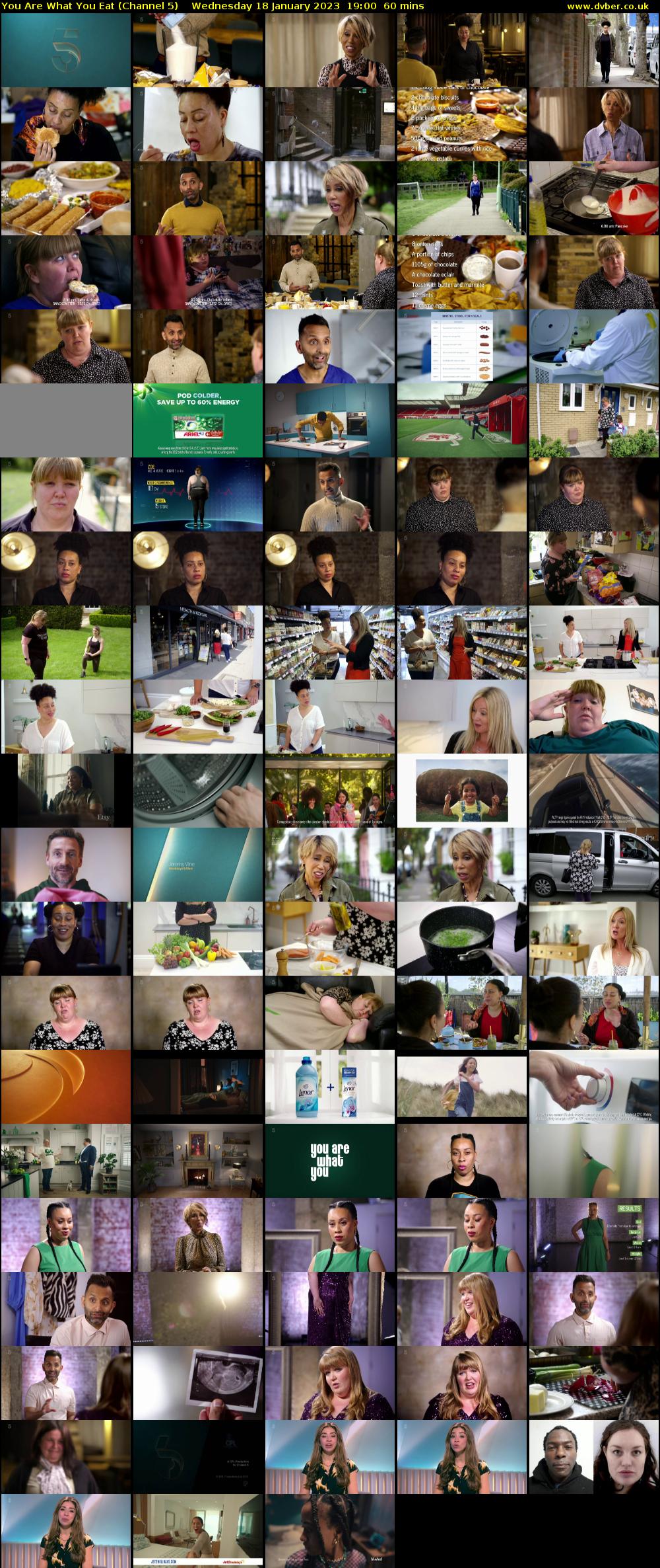 You Are What You Eat (Channel 5) Wednesday 18 January 2023 19:00 - 20:00