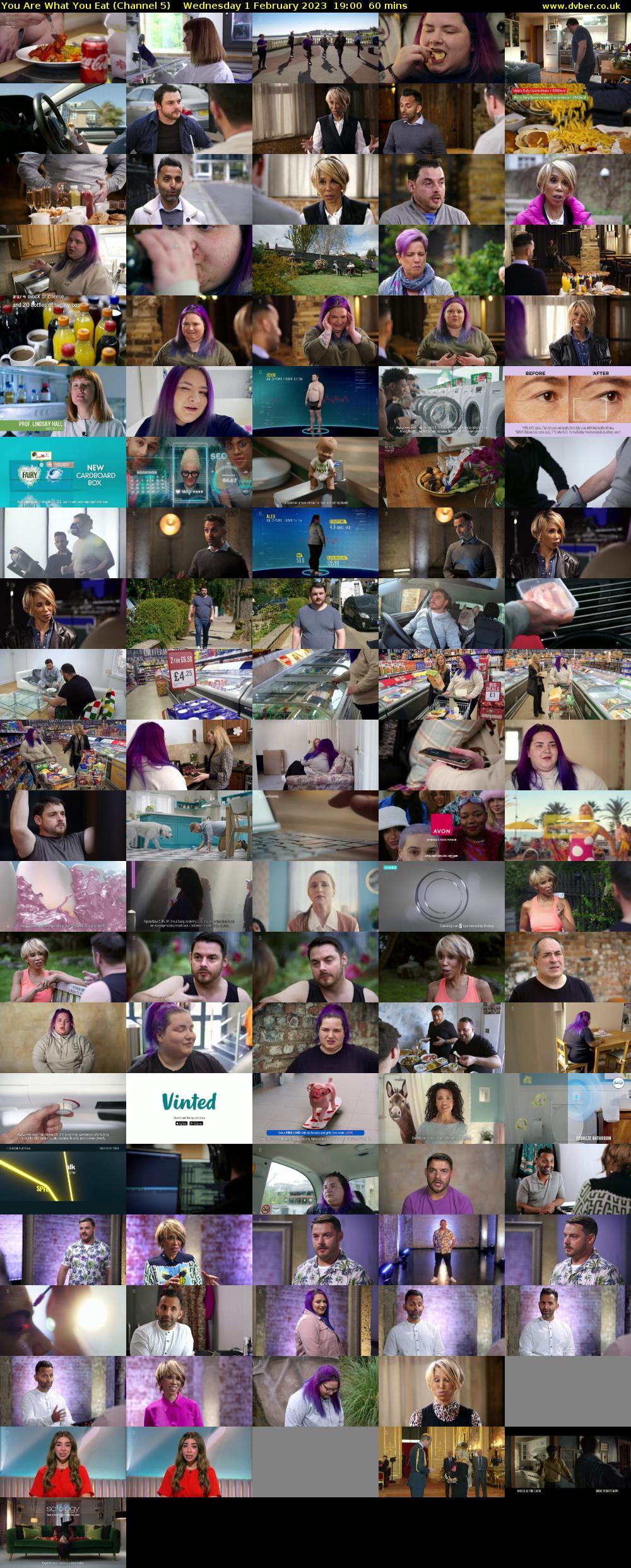You Are What You Eat (Channel 5) Wednesday 1 February 2023 19:00 - 20:00