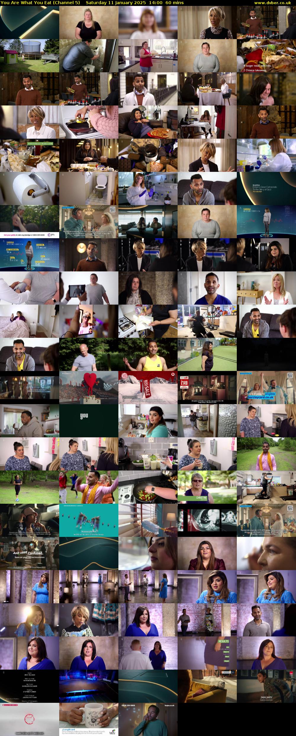 You Are What You Eat (Channel 5) Saturday 11 January 2025 14:00 - 15:00