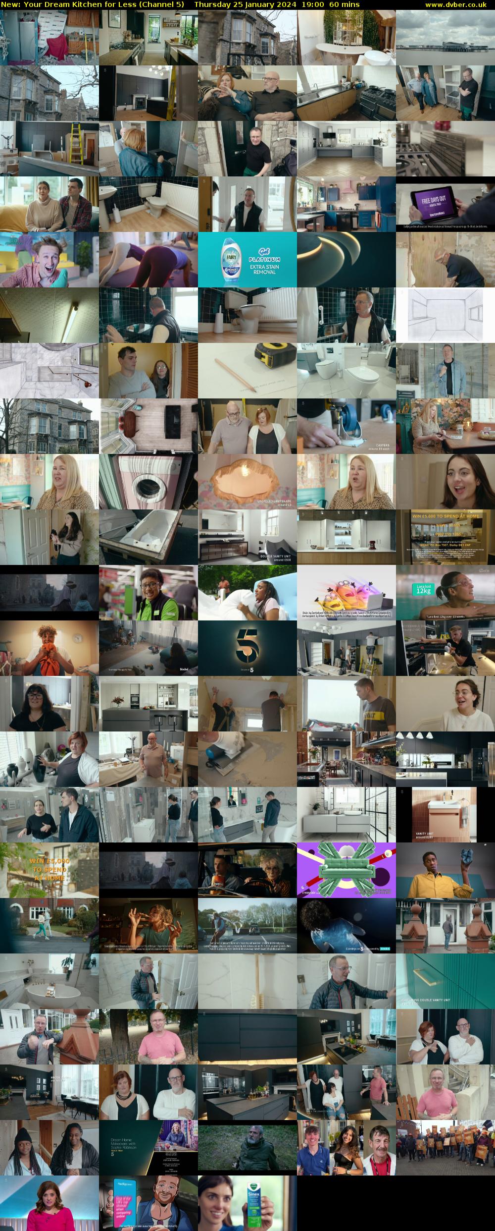 Your Dream Kitchen for Less (Channel 5) Thursday 25 January 2024 19:00 - 20:00