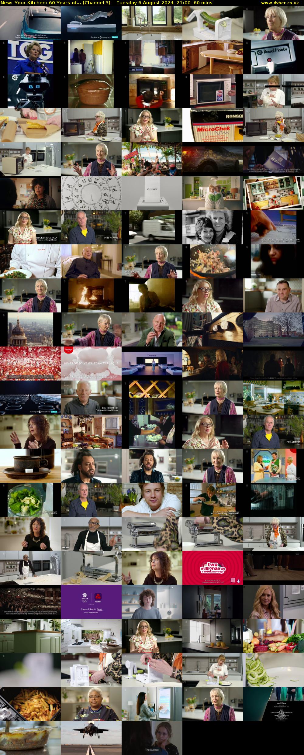 Your Kitchen: 60 Years of... (Channel 5) Tuesday 6 August 2024 21:00 - 22:00