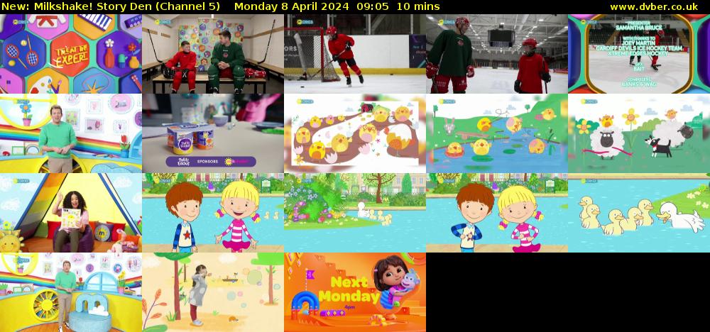 milkshake! Story Den (Channel 5) Monday 8 April 2024 09:05 - 09:15