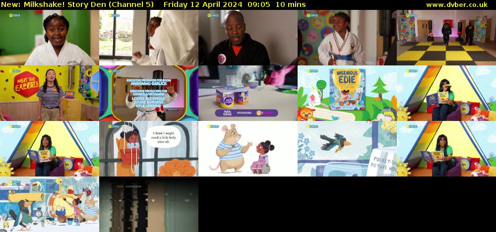 milkshake! Story Den (Channel 5) Friday 12 April 2024 09:05 - 09:15