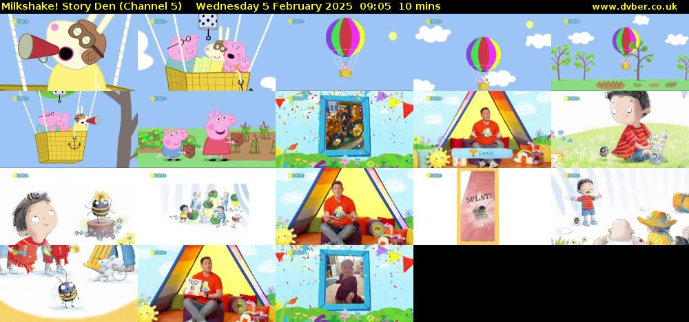 milkshake! Story Den (Channel 5) Wednesday 5 February 2025 09:05 - 09:15