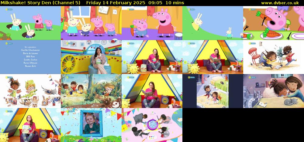 milkshake! Story Den (Channel 5) Friday 14 February 2025 09:05 - 09:15
