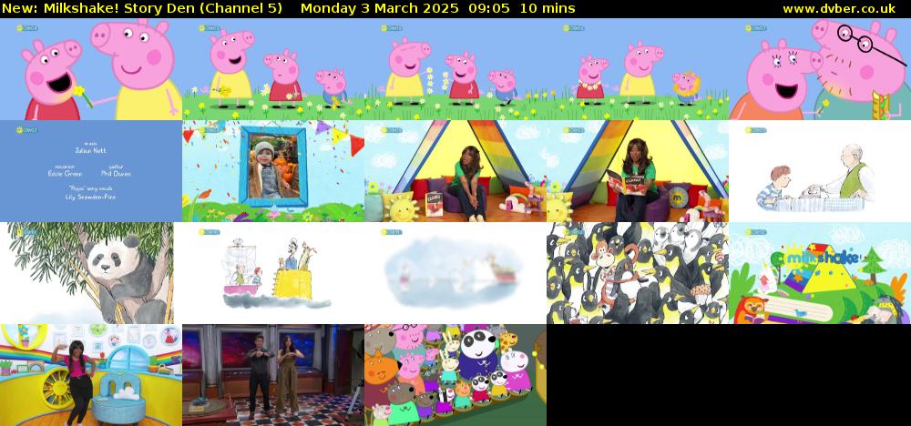 milkshake! Story Den (Channel 5) Monday 3 March 2025 09:05 - 09:15