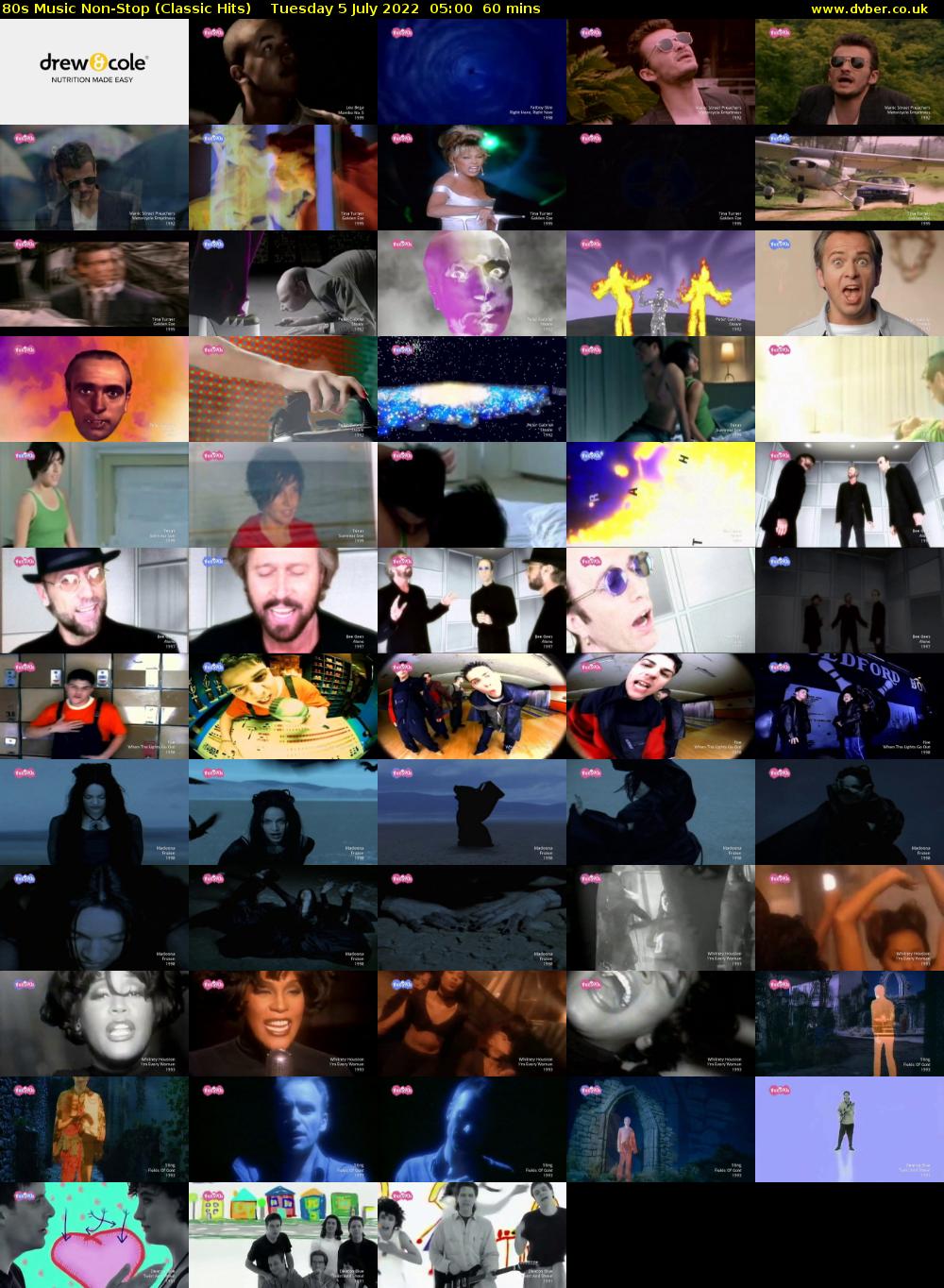 80s Music Non-Stop (Classic Hits) Tuesday 5 July 2022 05:00 - 06:00