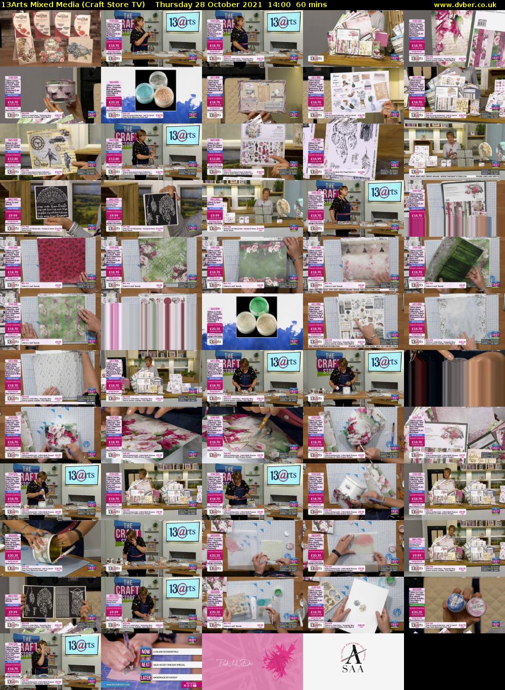 13Arts Mixed Media (Craft Store TV) Thursday 28 October 2021 14:00 - 15:00